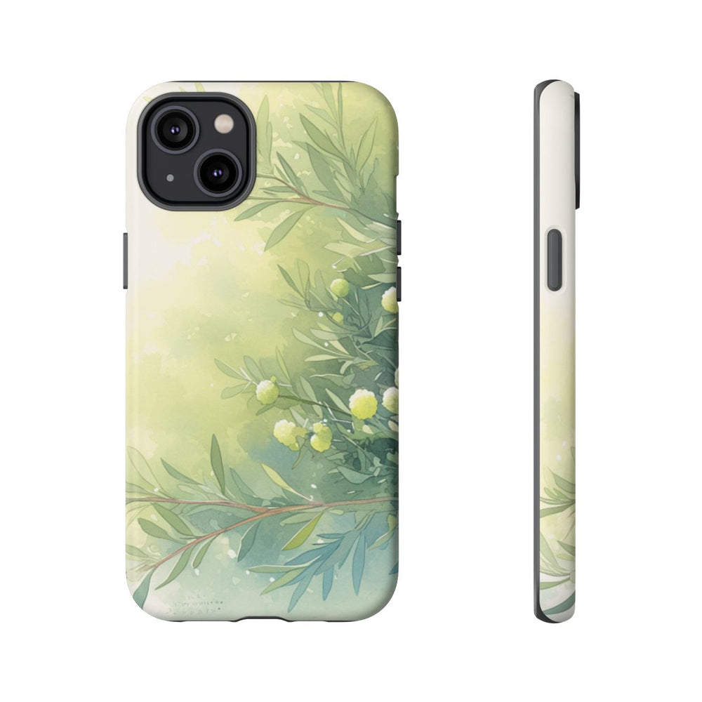 Groene Botanische Waterverf Illustratie