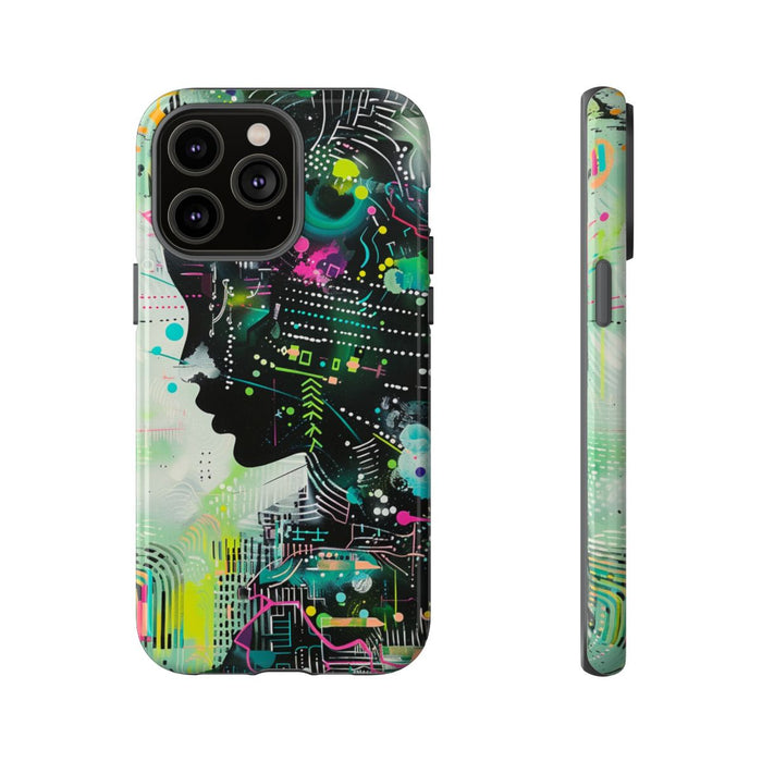 Abstract Neon Geometrisch Profiel