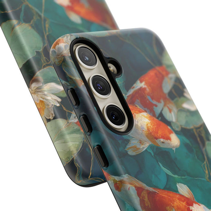 Koi Karpers en Waterlelies