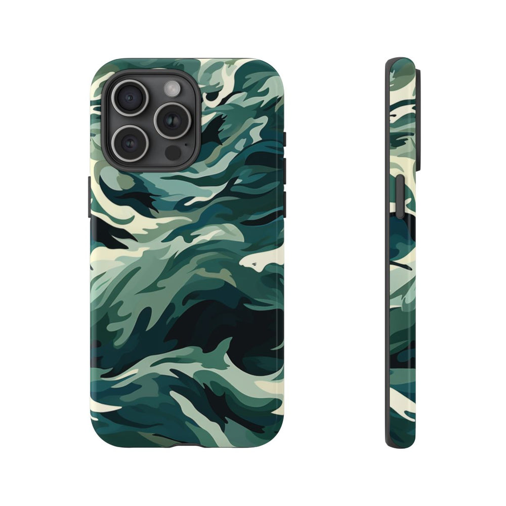 Abstracte Oceaangolven met Haaienpatroon