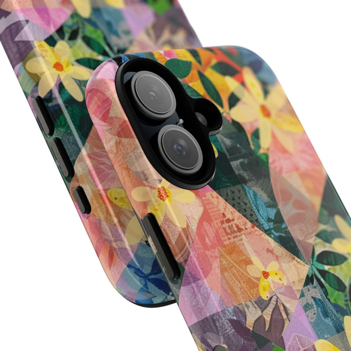 Abstract Bloemmotief met Geometrisch Patroon