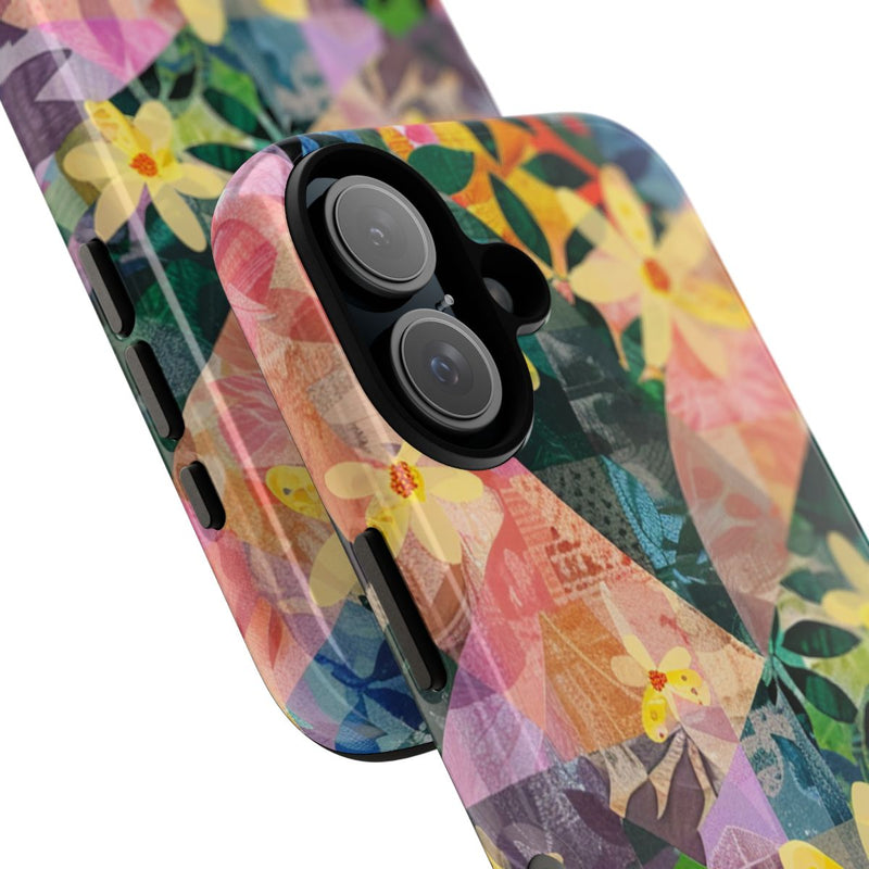 Abstract Bloemmotief met Geometrisch Patroon