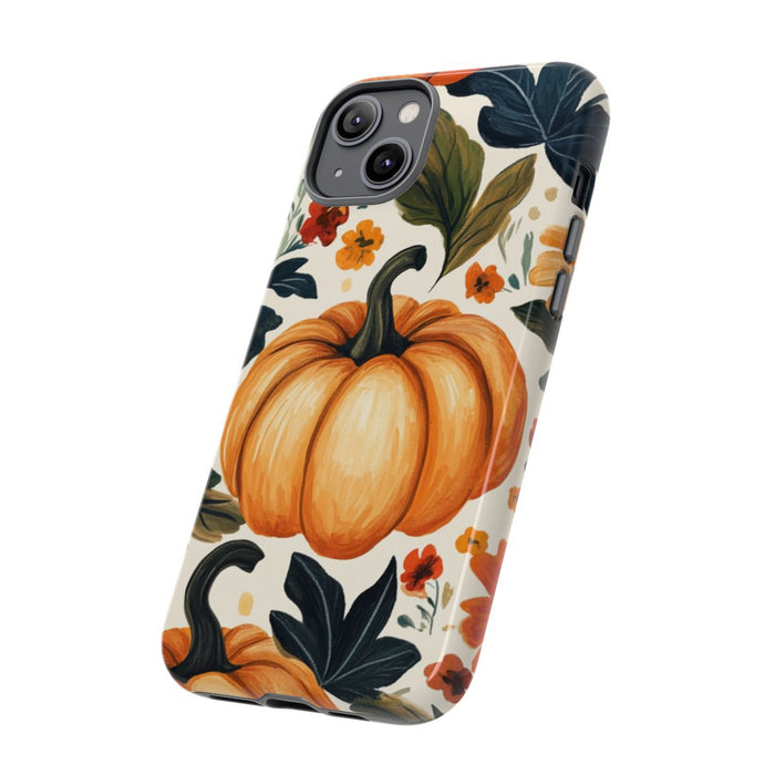 Herfst Pompoen en Bloemenpatroon