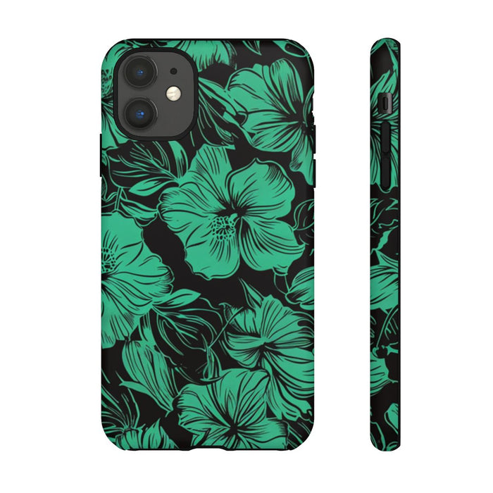 Groen Hawaïaans Bloemenpatroon