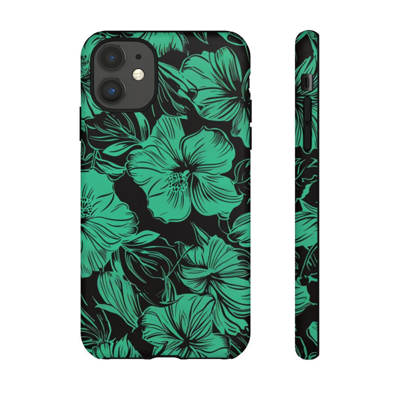 Groen Hawaïaans Bloemenpatroon