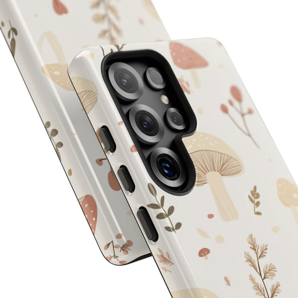 Minimalistisch Paddenstoelen- en Bloemenpatroon