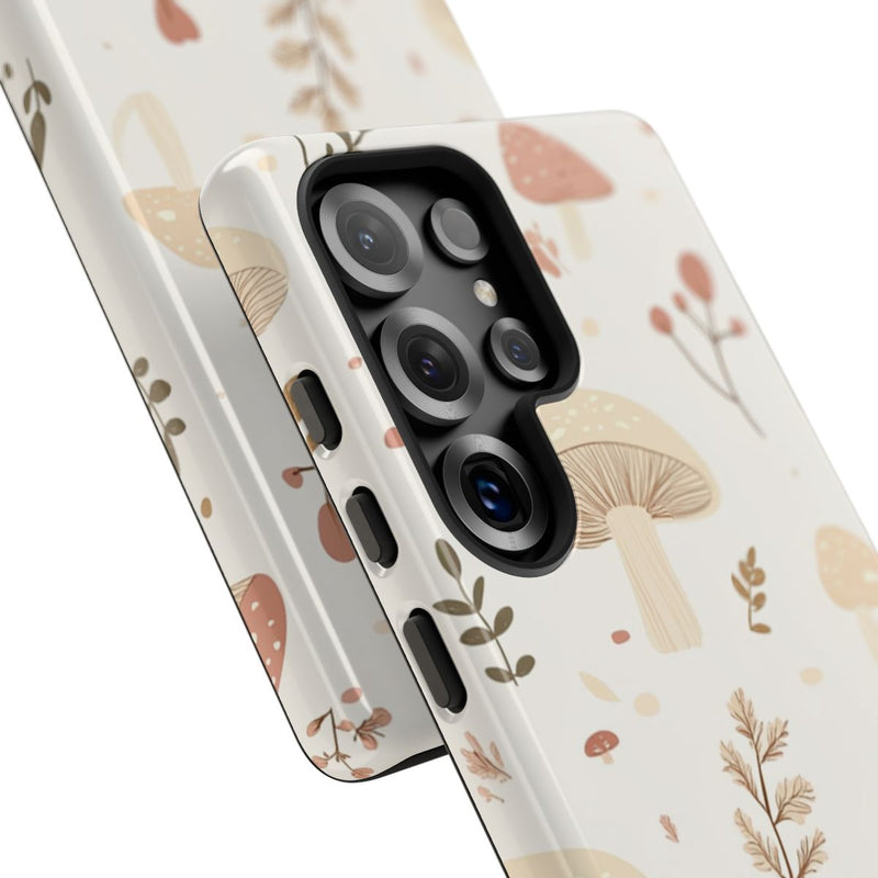 Minimalistisch Paddenstoelen- en Bloemenpatroon