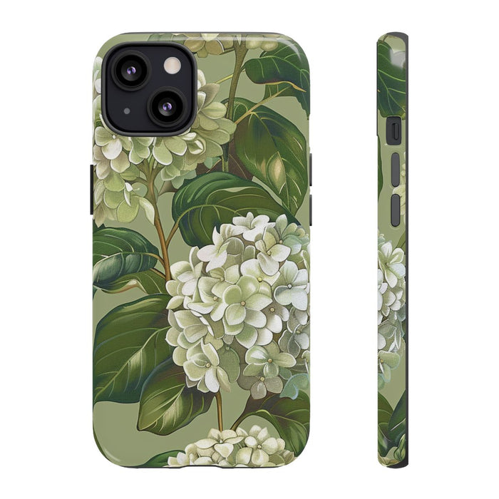 Realistisch Witte Hortensia Bloemenpatroon