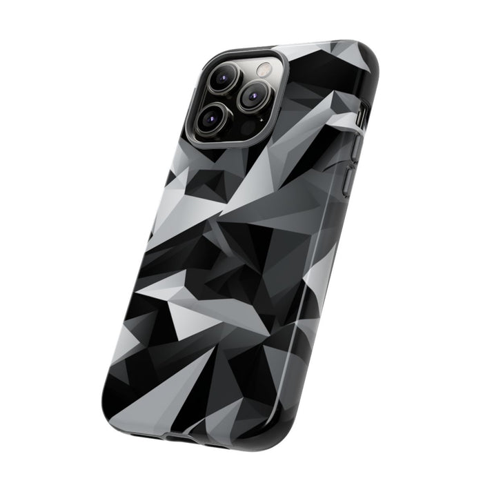 Zwart-Grijs Geometrisch Abstract Patroon