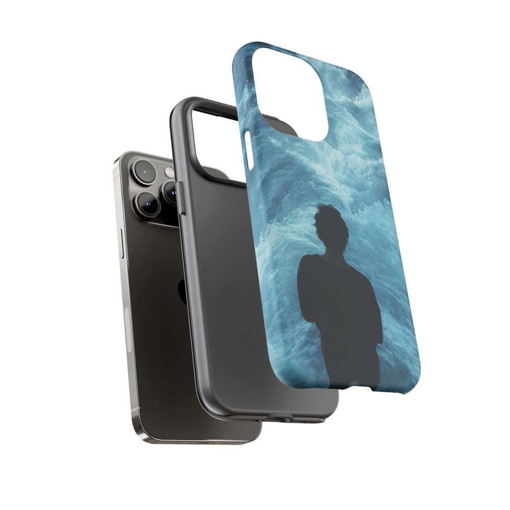 Persoon Tussen Blauwe Golven