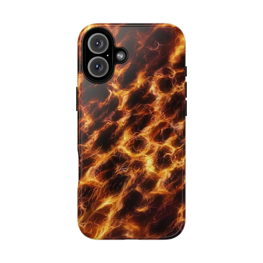 Gloeiende Vezelstructuur met Vurige Lijnen