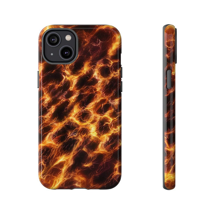 Gloeiende Vezelstructuur met Vurige Lijnen