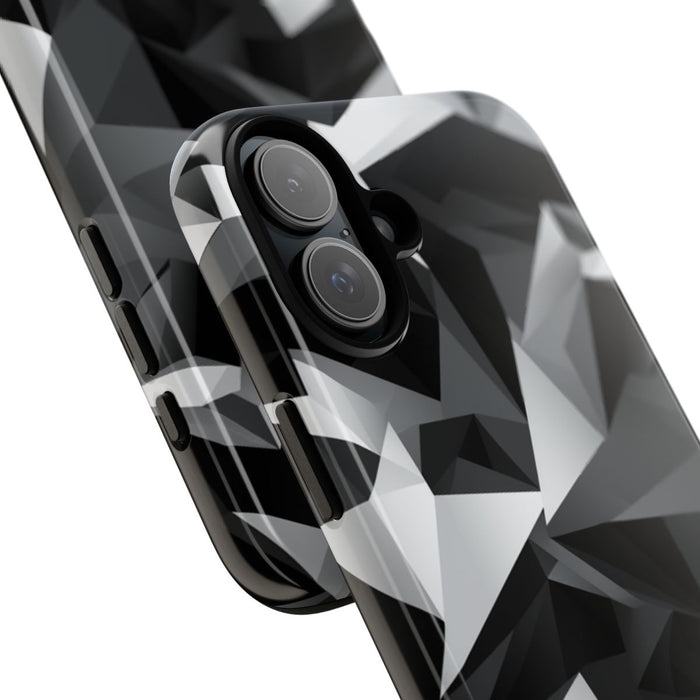 Zwart-Grijs Geometrisch Abstract Patroon