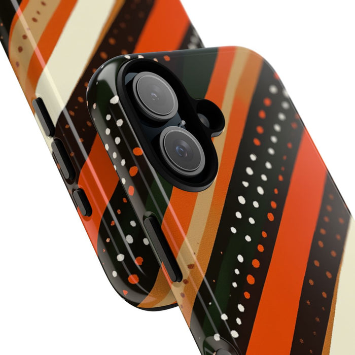 Retro Aardetinten Gestreept Patroon