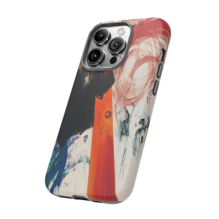 Abstracte Zwarte en Rode Penseelstreken