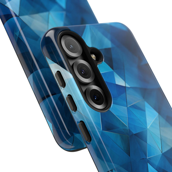 Blauw Geometrisch Driehoekenpatroon