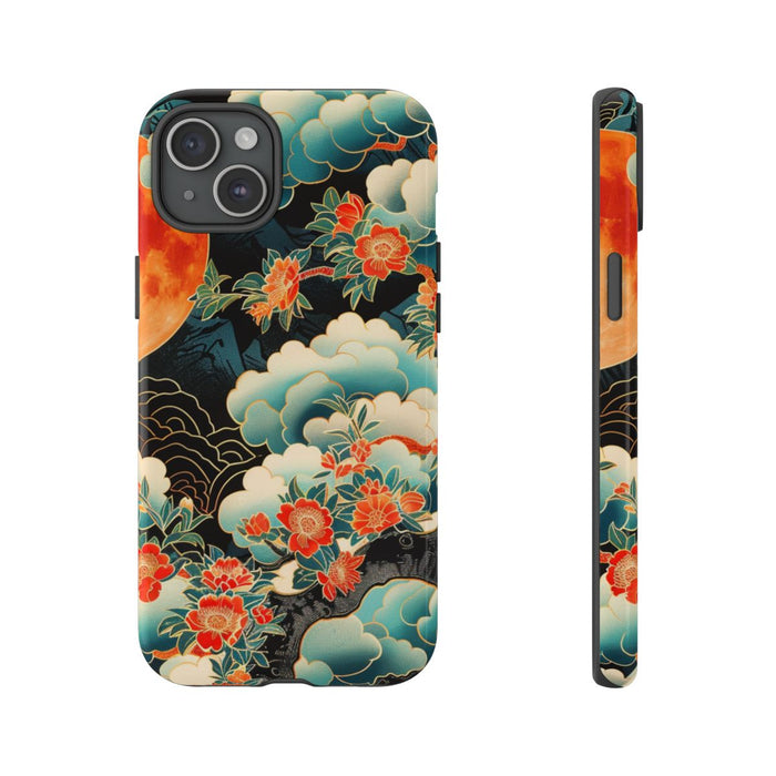 Sfeervolle Bloemrijke Maannacht met Wolken