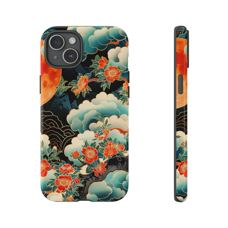 Sfeervolle Bloemrijke Maannacht met Wolken