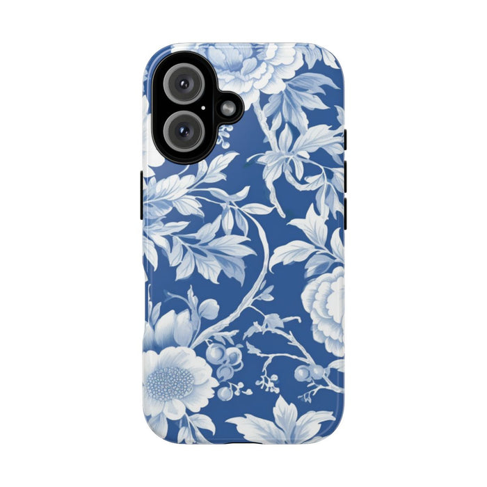 Blauw-Wit Bloemenpatroon
