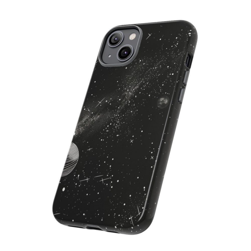 Monochrome Illustratie van het Zonnestelsel