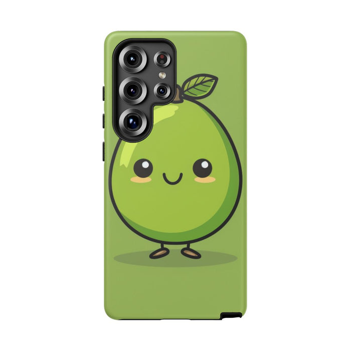 Schattige Groene Avocado in Cartoonstijl