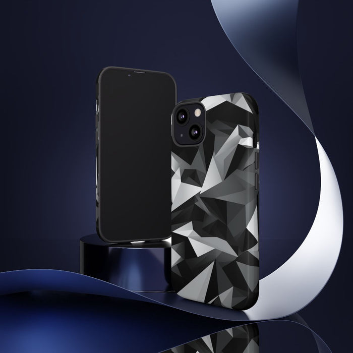 Zwart-Grijs Geometrisch Abstract Patroon