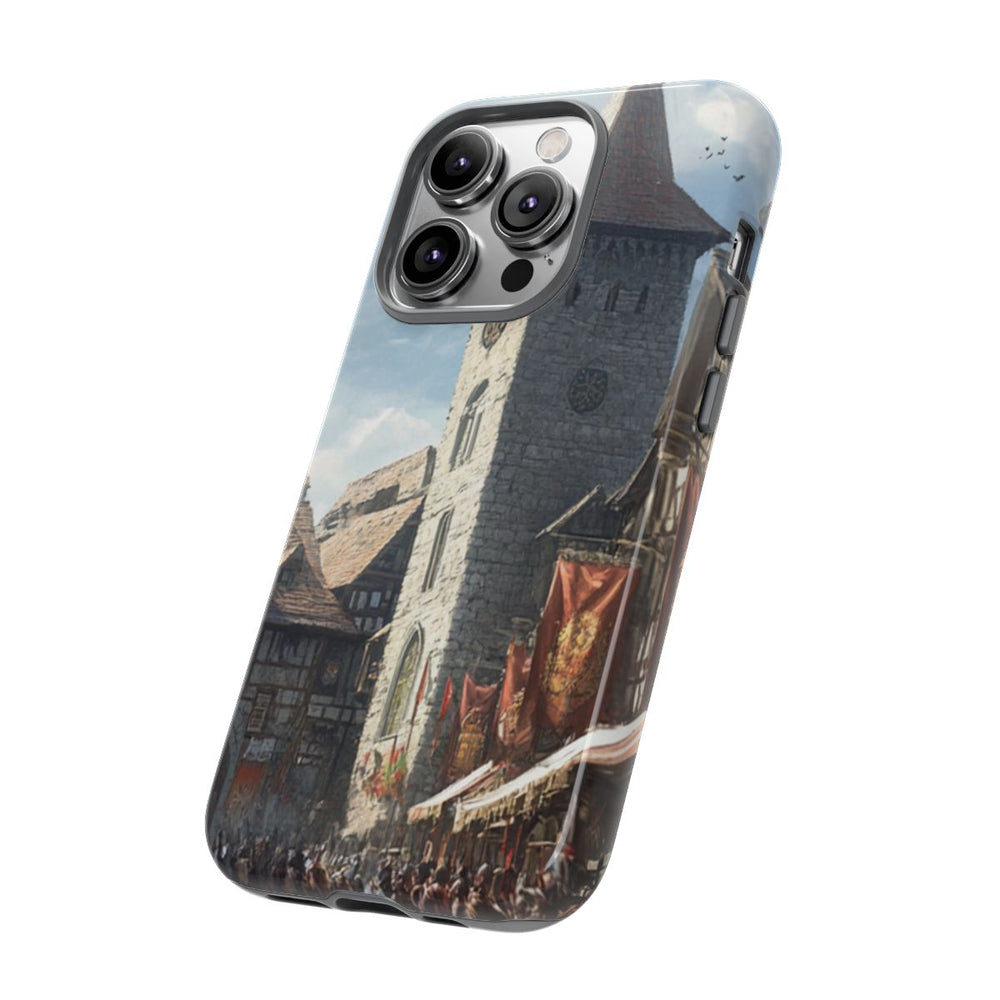 Middeleeuws Europees Dorpsstraat Tafereel