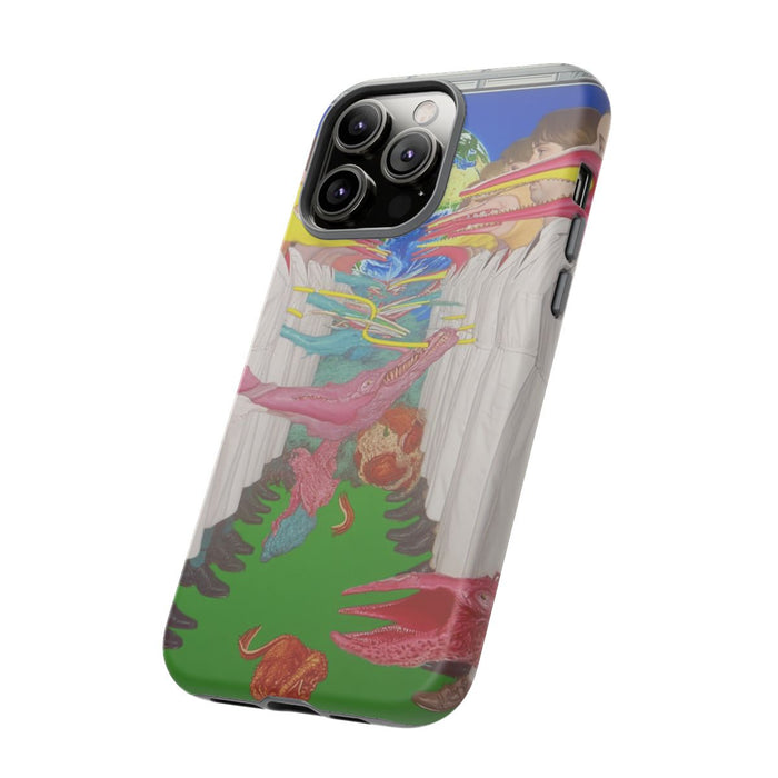 Surrealistische Figuren met Langgerekte Gezichten en Aardemotief