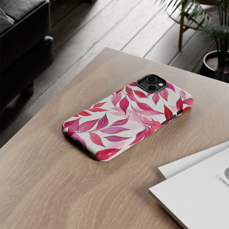 Roze en Rode Bladerenpatroon