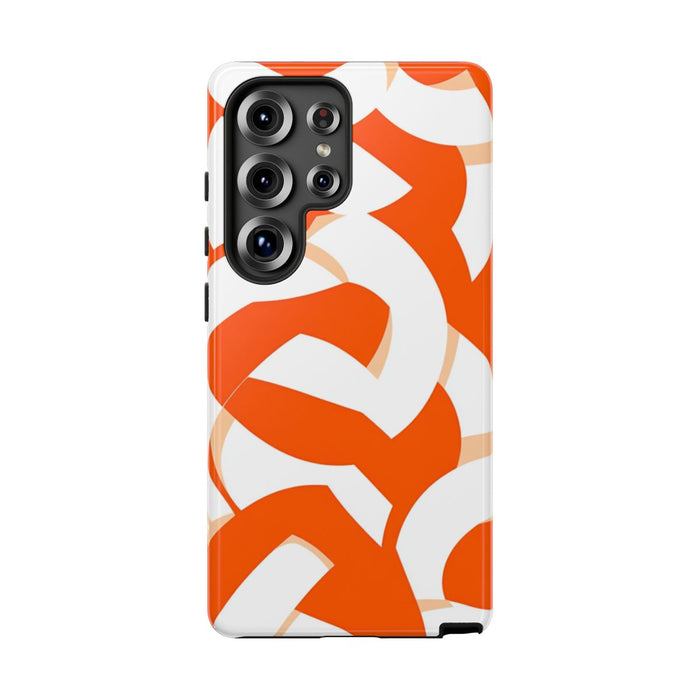 Oranje en Wit Geometrisch Patroon