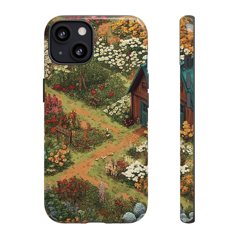 Kleurrijke Bloementuin met Huisje