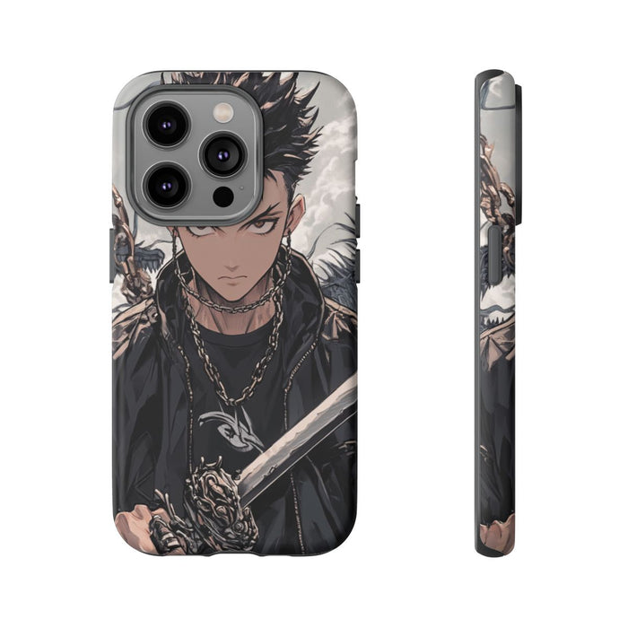 Anime Strijder met Zwaard en Draak