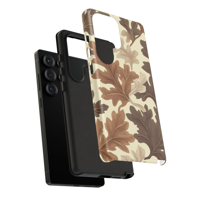 Eikenbladerenpatroon in Neutrale Kleuren