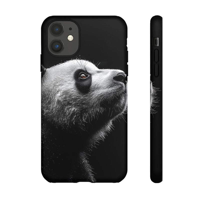 Gedetailleerde Zijaanzicht van Panda met Bruine Ogen