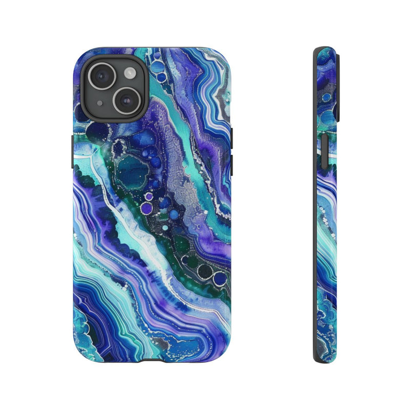 Blauw en Paars Geode-Wervelpatroon