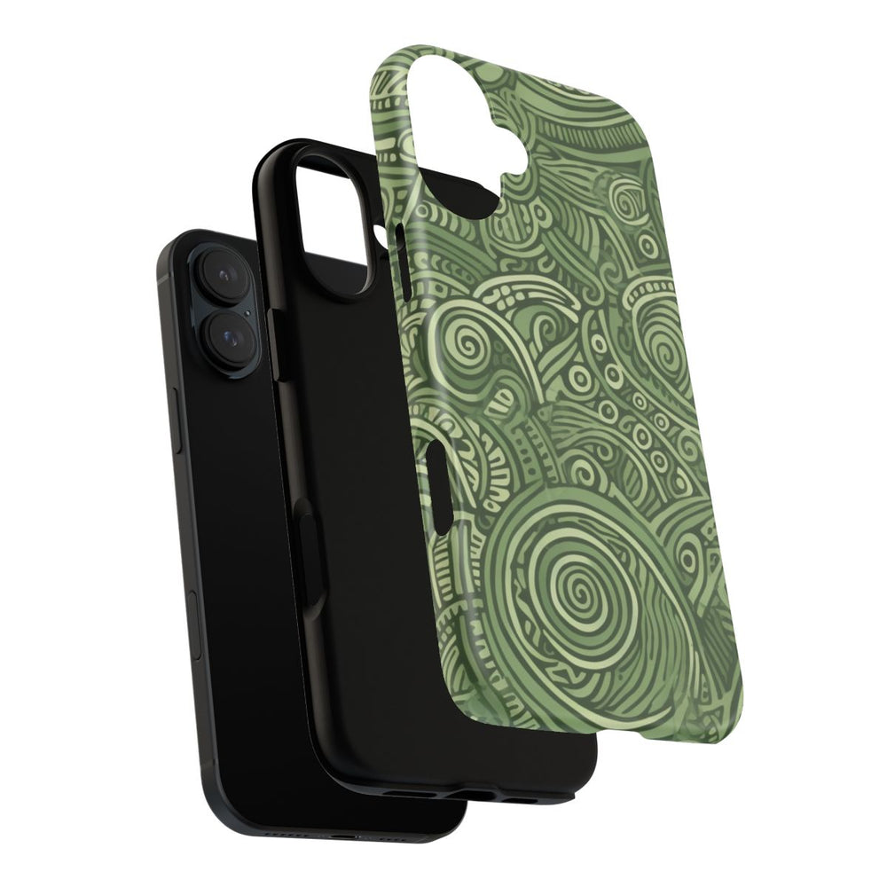 Abstract Groen Tribal Doodle Patroon
