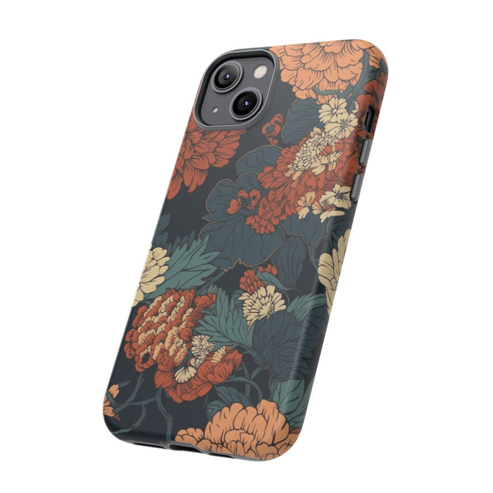 Vintage Bloemenpatroon in Warme Kleuren