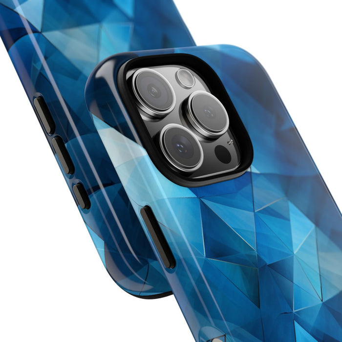Blauw Geometrisch Driehoekenpatroon