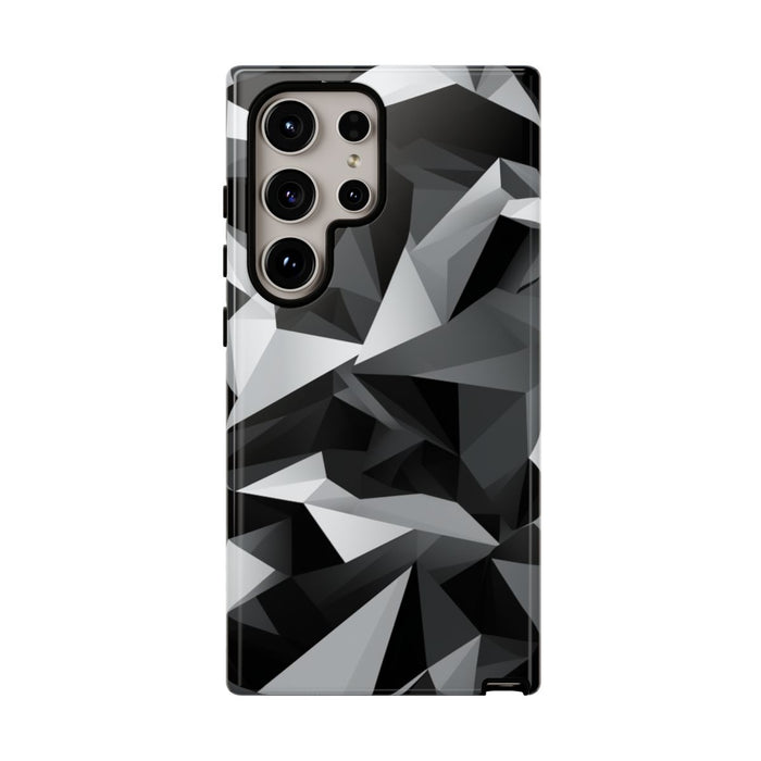Zwart-Grijs Geometrisch Abstract Patroon