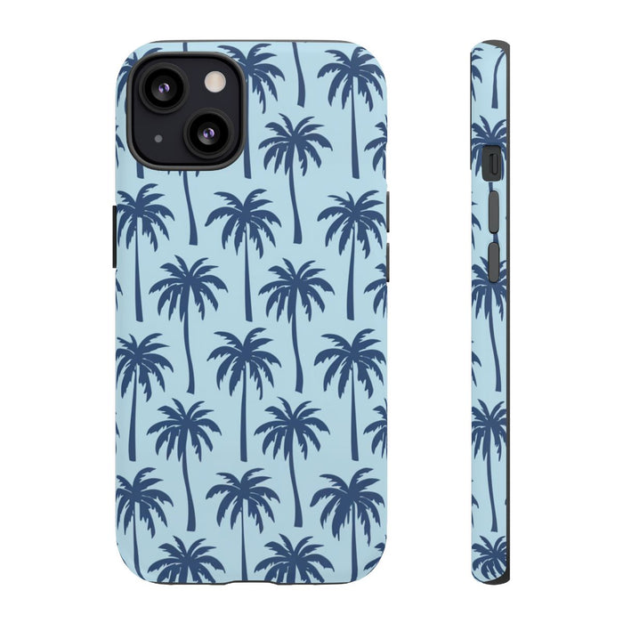 Blauw Palmbomenpatroon