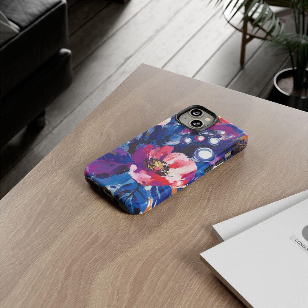 Abstracte Bloemenimpressie met Parelaccenten