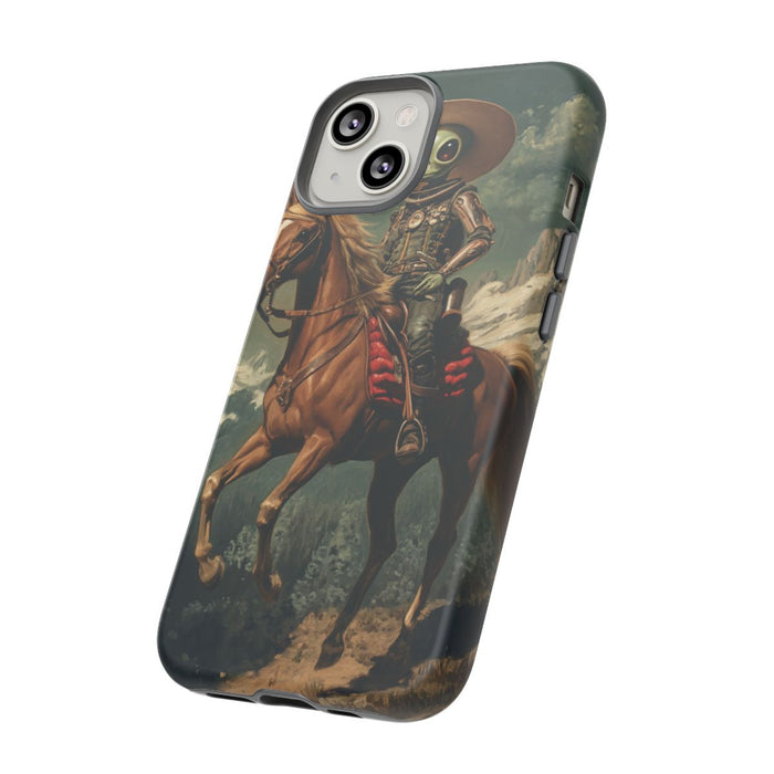 Buitenaardse Cowboy op Paard in Berglandschap