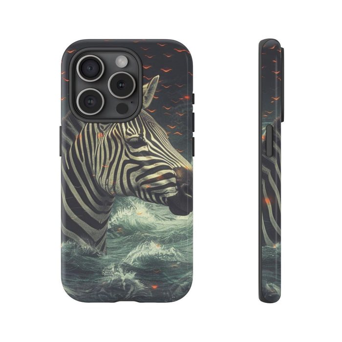Zebra in Water met Gloeiende Vonken