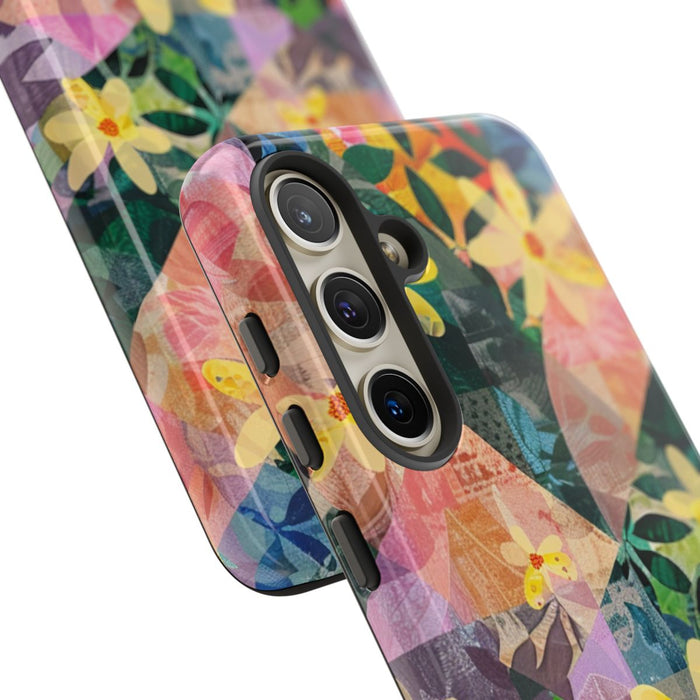Abstract Bloemmotief met Geometrisch Patroon