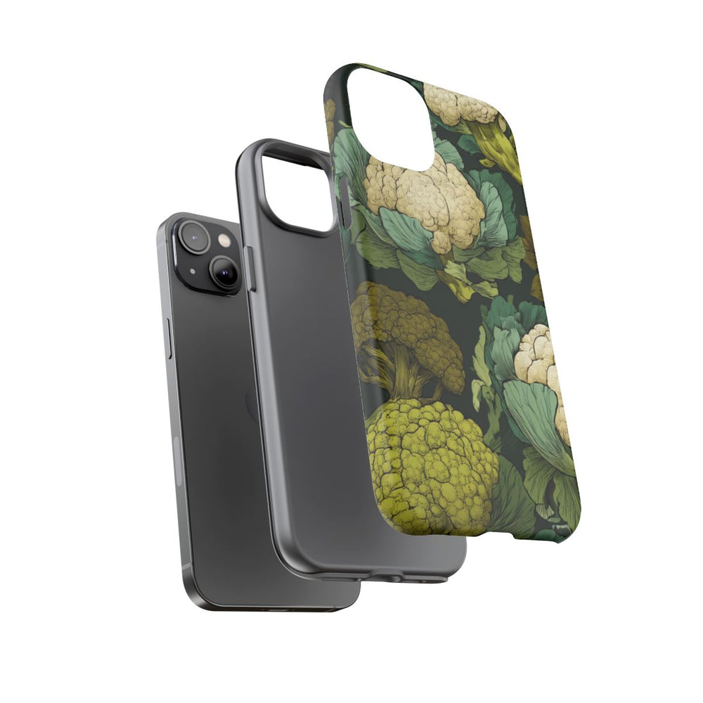 Handgetekend Broccoli- en Bloemkoolpatroon