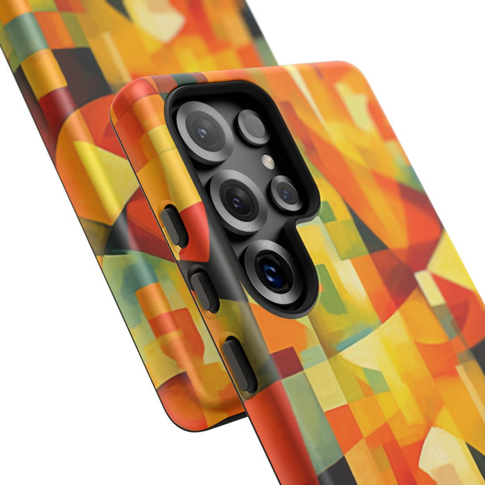 Abstracte Geometrische Vormen in Warme Kleuren