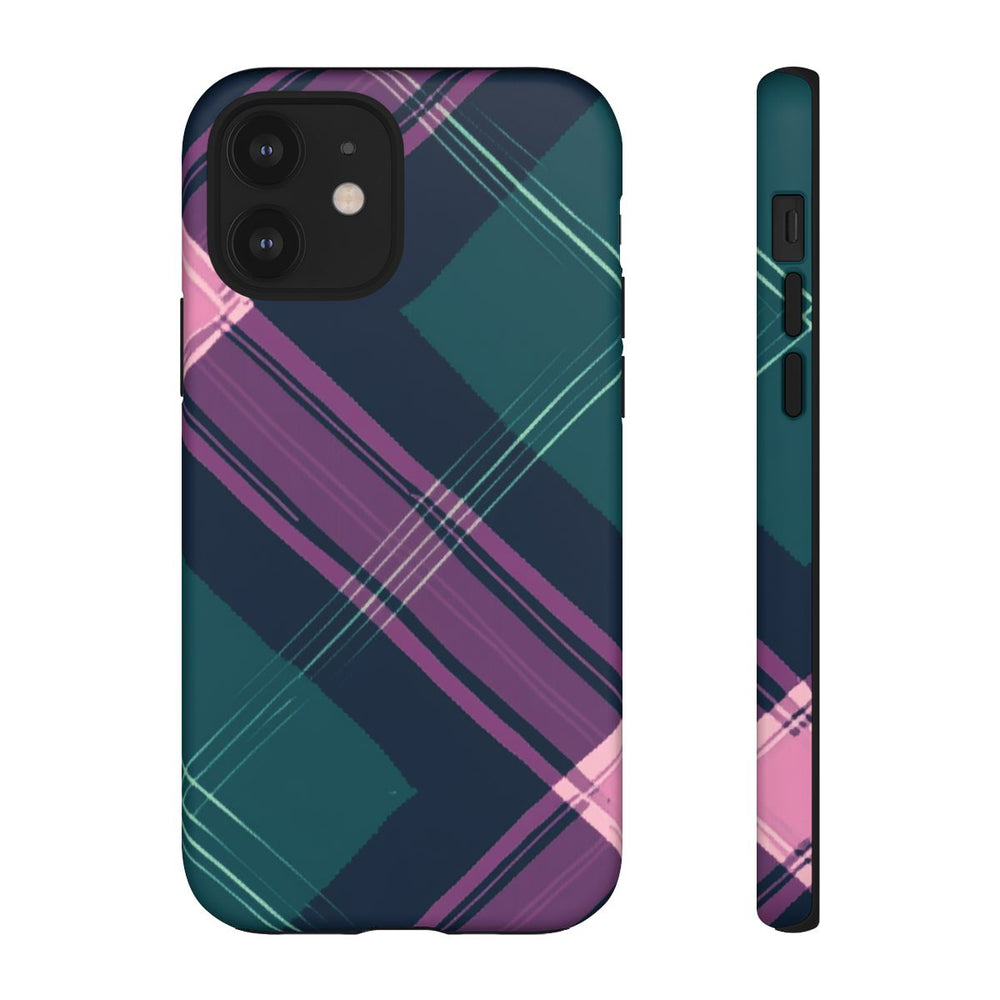 Smaragdgroen en Roze Geruit Patroon