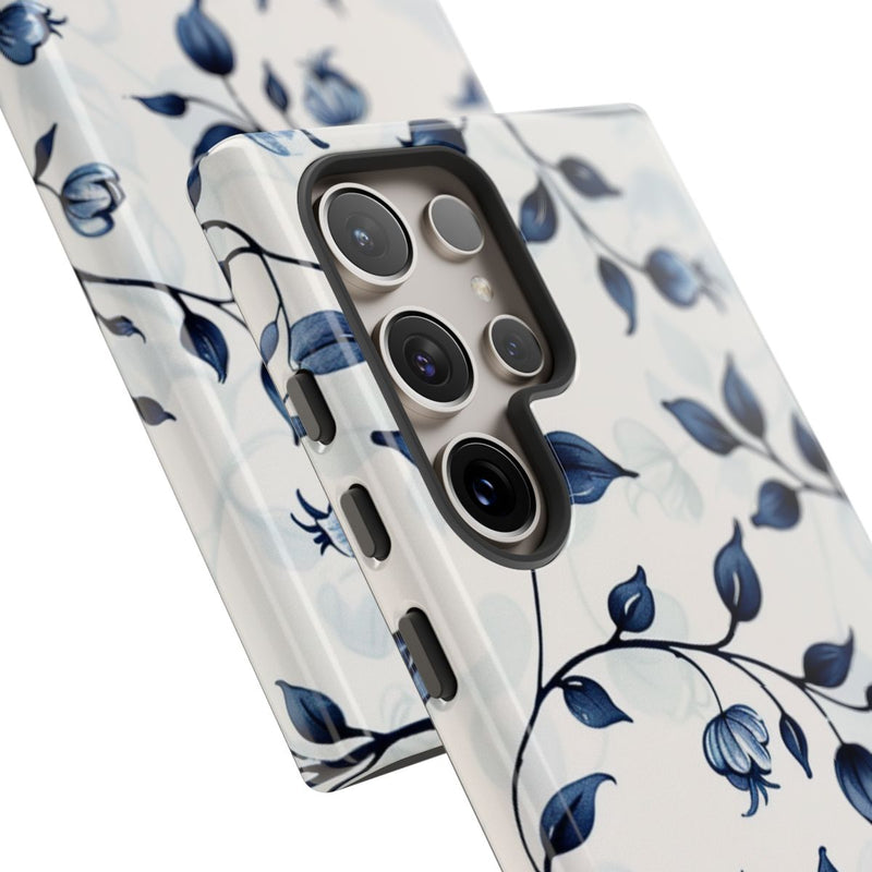 Blauw Bloemenrankpatroon