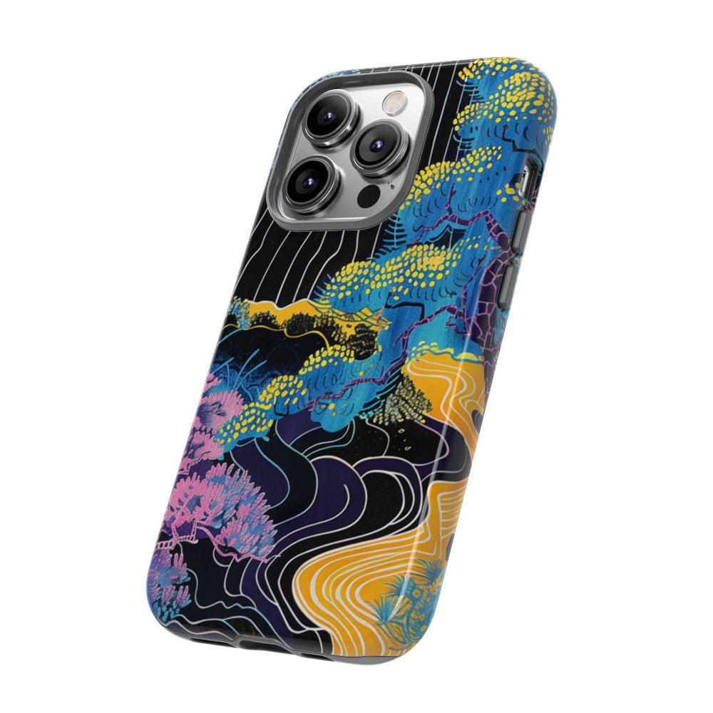 Kleurrijke Abstracte Bomen en Rivier