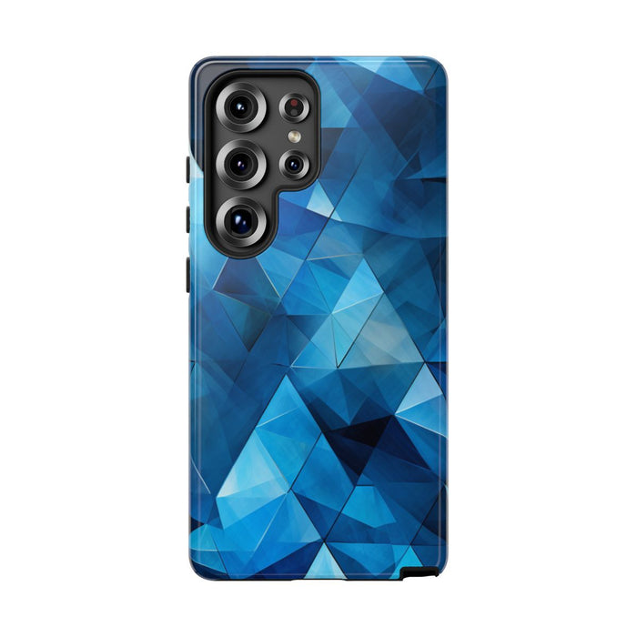 Blauw Geometrisch Driehoekenpatroon